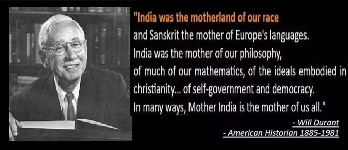 Will Durant India is mother of all of us